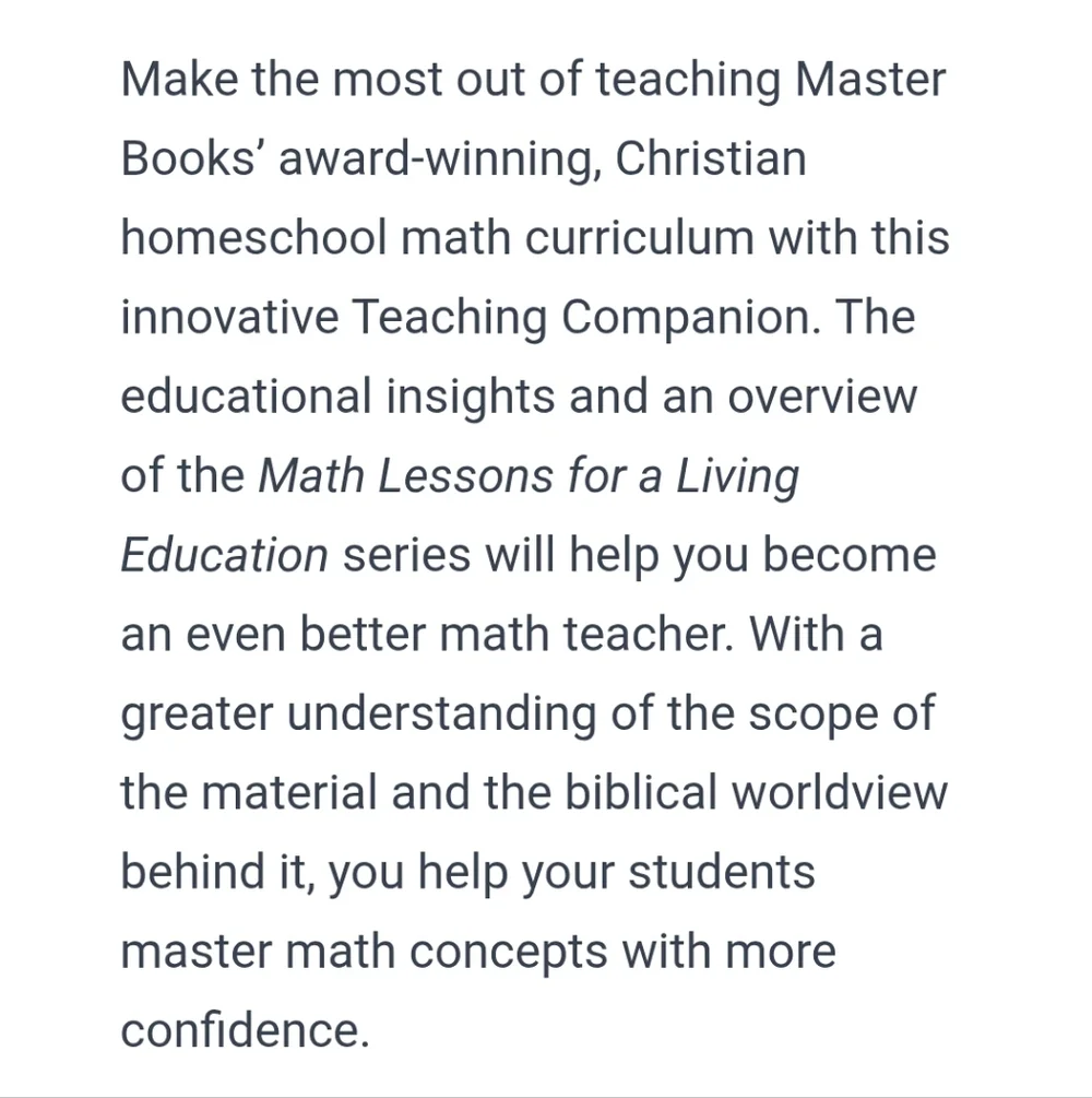 MasterBooks Math Teaching Companion - Picture 5 of 5